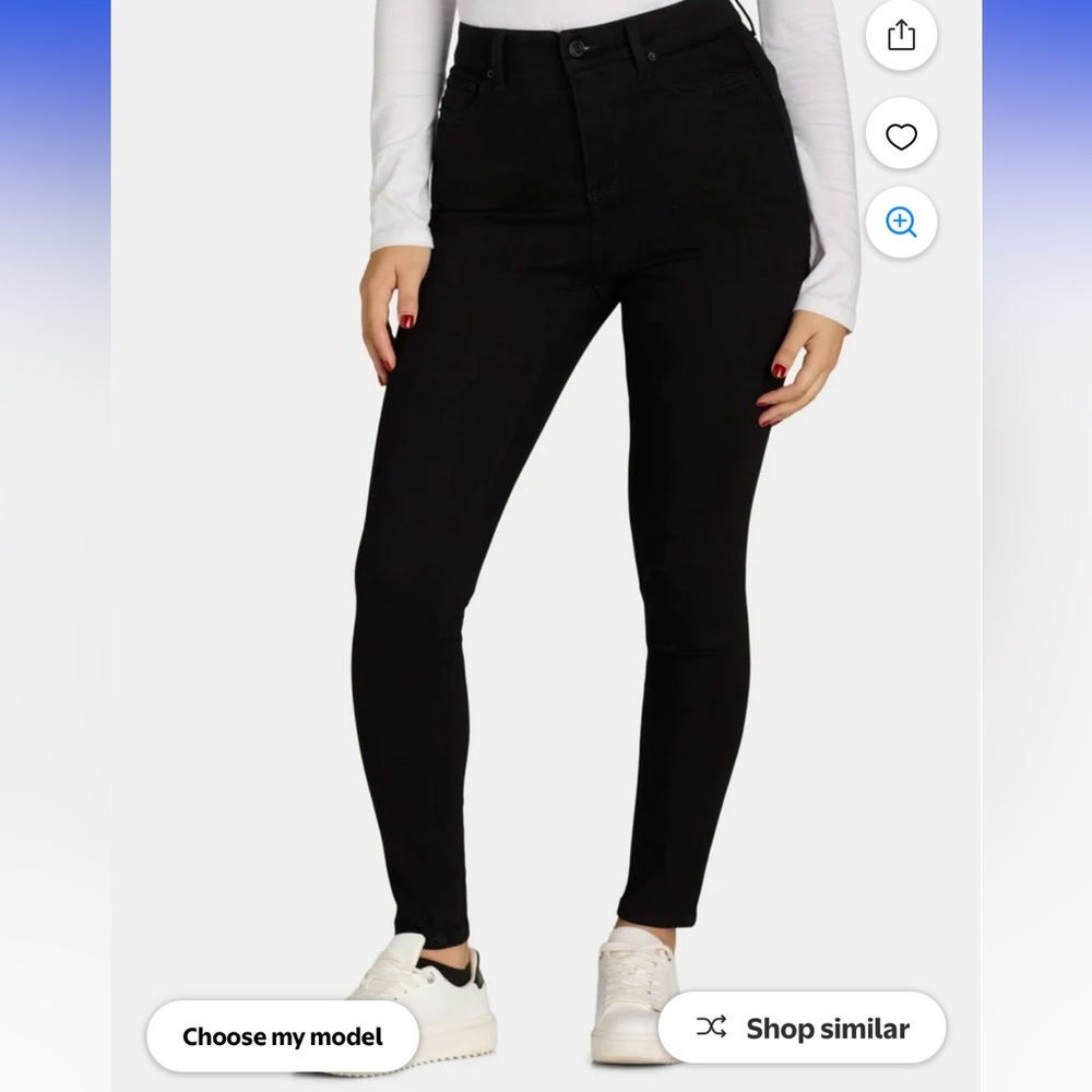 Time and Tru Women's Black Skinny Jeans